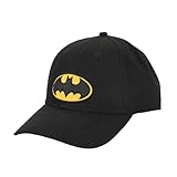 Batman Classic Bat Signal Adult Baseball Cap Black