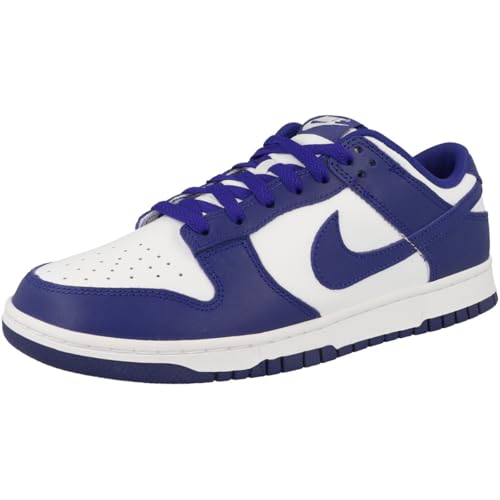 Nike Dunk Low Retro Men's Shoes (DV0833-103, White/University Red/Concord) Size 104