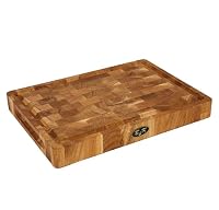 B4K® Schneidebrett aus Eiche Stirnholz 35 × 25 × 4 cm – Ansicht 6