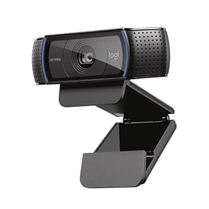 Logitech C920S HD Pro Webcam, Full HD 1080p/30fps Video Calling, Clear Stereo Audio, HD Light Correction, Privacy Shutter, Works with Skype, Zoom, FaceTime, Hangouts, PC/Mac/Laptop/Tablet/XBox - Black