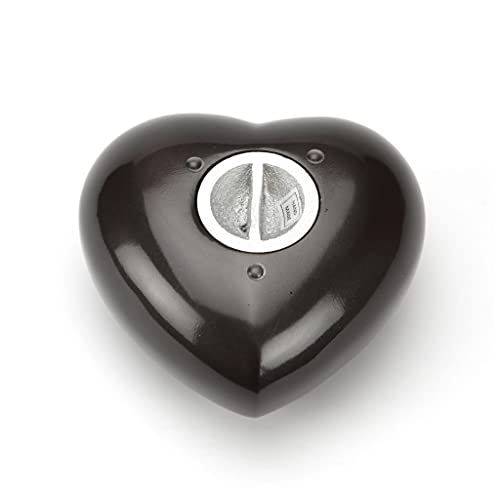 Urns UK Hertford Heart Solid Brass Cremation Ashes Keepsake Urn Range 3 Inch - Image 6