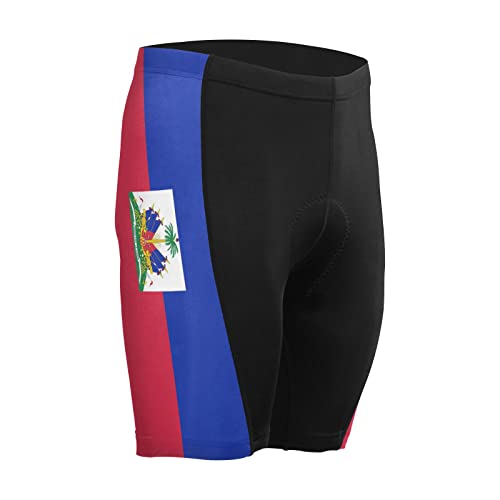 Haiti Flag Men's Bike Shorts Padded Cycling Bicycle Biking Shorts Tight Multicolor