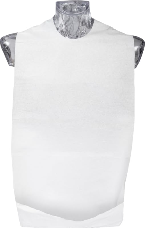 ABENA Lot de 100 bavoirs 70 x 37 cm, blanc, taille unique