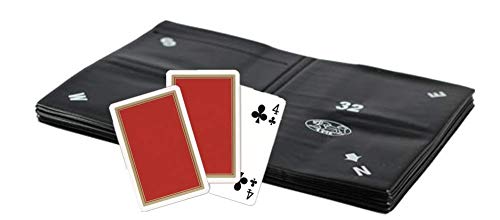 Quattro Treff Bridge – Board/borse da tavola – nero, numero 1 – 8 con carte da gioco