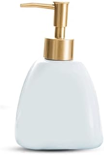 Trójkątny dozownik mydła pompa do mydła ceramiczny dozownik do pielęgnacji łazienki do wielokrotnego napełniania dozownik balsamu 400 ml/14,5 zz dozownik prysznicowy