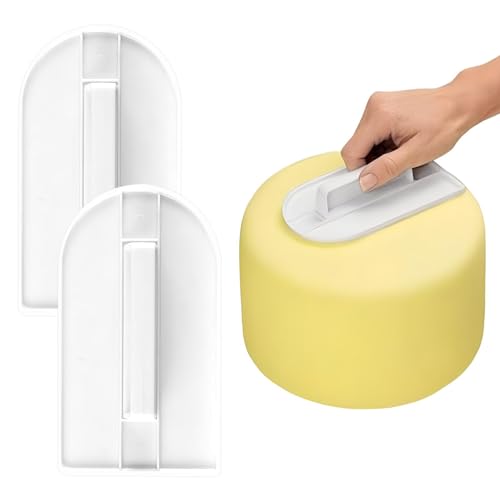 2 x Fondant-Kuchenglätter, flache Kanten, Glättungswerkzeug, Fondantglätter, Kuchenglasur-Glätter, Marzipan-Zuckerpasten-Polierer, Glättung für Zuhause, Küche, Kuchenläden