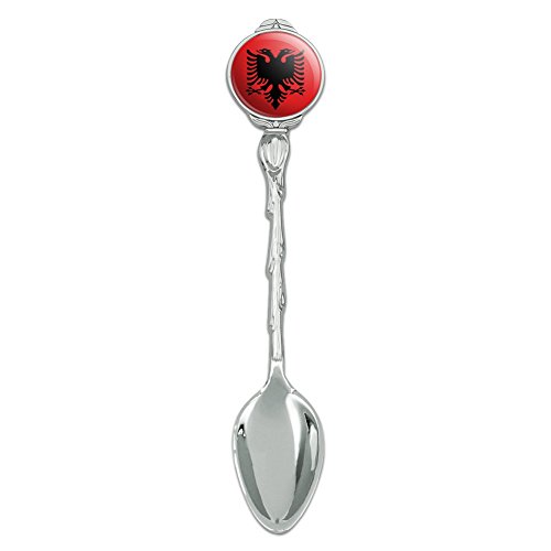 Albania Albanian National Country Flag Novelty Collectible Demitasse Tea Coffee Spoon