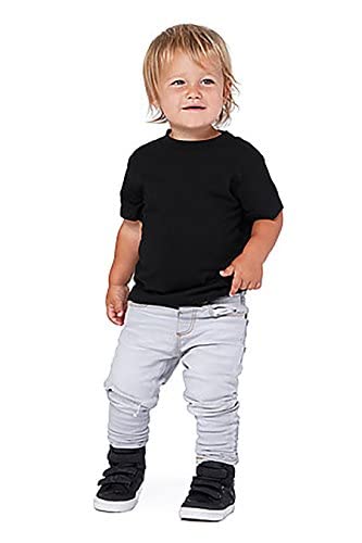 Bella + Canvas Toddler Jersey Short Sleeve T-Shirt (3 Years) (Black)
