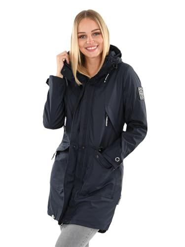Navahoo Damen Regenjacke Regenmantel mit Kapuze Wasserabweisend B939...