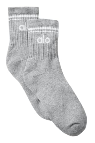 Unisex Half-Crew Throwback Sock - Athletic Heather Grey/White