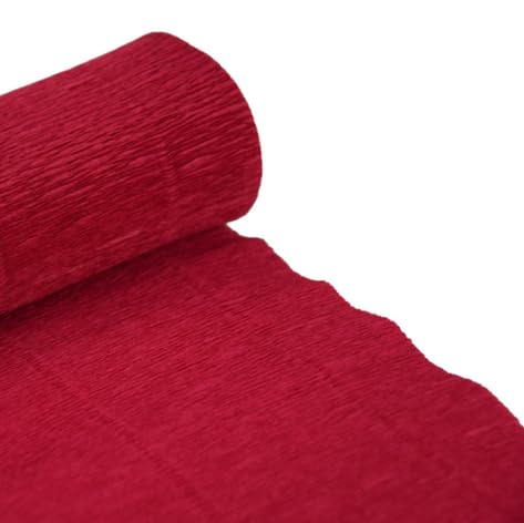 Premium Italian Crepe Paper Roll Heavy-Weight 180 Gram - 589 Scarlett Red