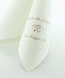 hochzeitsservietten rosa Edle und stilvolle Hochzeits-Serviette: Ergänzen mit elegantem Design harmonisch die Tischgestaltung
