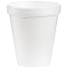 Dart Foam Cups, 6oz, White, 1000ct Case, Fits 6-series Lids, 6J6
