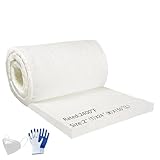 Deouss Ceramic Fiber Insulation Blanket - 8# 2400F - 2' x 24' x 150' - High Temperature Insulation Baffles for Wood Stove Forge Furnace Chimney Boiler Pizza Oven Kiln Fireplace - Dishwasher Blanket