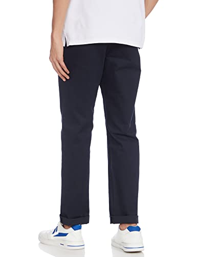 Image of Marks & Spencer Mens Solid Mid Rise Regular Fit Chinos