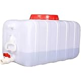 Quirix 水貯蔵大型ウォータータンク、アウトドア貯水タンク、50L / 100L / 200L キャンプハイキング飲料水ボトルバケツ雨水収集バケットアウトドア キャンプ家庭用洗車機 汲み 容器 緊急家庭用水 (50L)