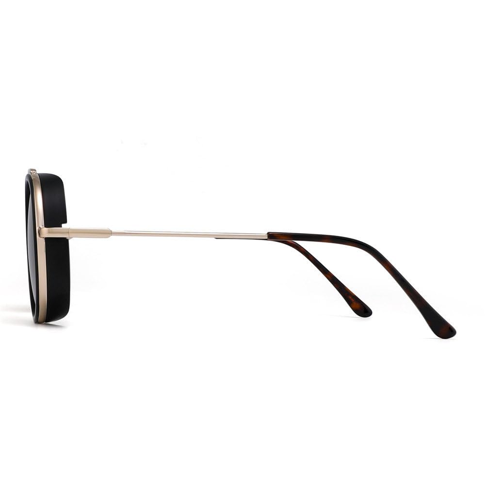 Occhiali da sole rotondi da uomo e donna, stile steampunk, vintage, montatura in metallo, doppio ponte, per shopping, viaggi, spiaggia, feste, ciclismo