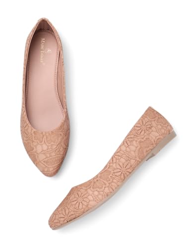 Image of Marc Loire Women's Slip-On Flat Ballerina Shoes for Casual Wear, Party and Formal Occasions