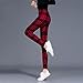 ZFLL Leggings,Leggings Scozzesi Pantaloni Sexy da Donna Leggings Push up Leggins per Il Fitness di Moda Pantaloni Sportivi a Vita Alta da Palestra,   Plaid Rosso Nero, S
