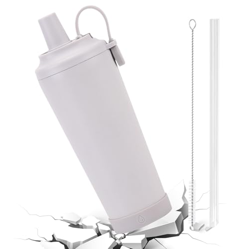 Frxib 保温コーヒータンブラー - 磁石ハンドル付き保温ボトル,再利用可能 こぼれ防止 710ml 真空水筒 ジム キャンプ 職場 学校向け