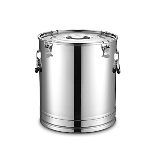 Ollas grandes de acero inoxidable 304 con tapa sellada para almacenamiento de aceite y leche