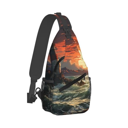 Morrales tipo Sling para hiking para adultos negros