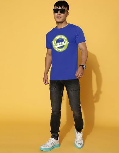 Image of Veirdo Men's T-Shirt Regular Fit Round Neck Pure Cotton Half Sleeve Graphics Printed T-Shirt Different Size Range S to 2XL
