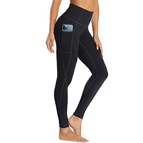 TOPLUS Leggings for Women, Black Yoga Pants with Pockets, Workout Leggings High Waist Sports Leggings for Women Gym Leggings Women Running Trousers