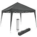 tectake® Gazebo da Giardino Regolabile, Padiglione Gazebo Esterno Resistente con Telaio in Acciaio, Gazebo da Esterno, Gazebo Impermeabile, Resistente ai Raggi UV, 300 x 300 x 255 cm - Grigio