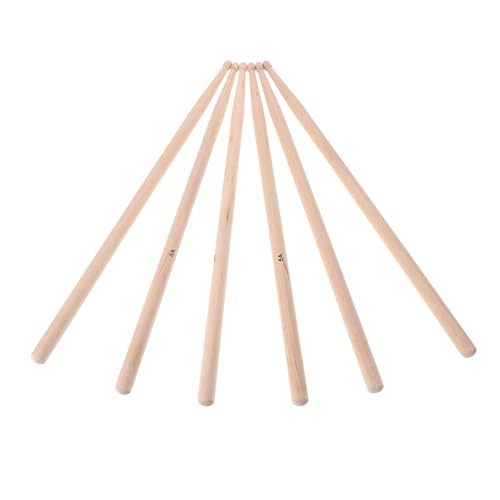 Juego de 3 pares de baquetas de madera para batería