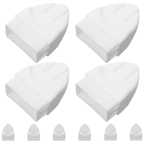 Lurrose 10 Piezas de Tapas de Postes de Plástico Blanco para Proteger Postes de Cerca y Camas de Flores Instalación Fácil y Diseño Decorativo para Jardín Exterior