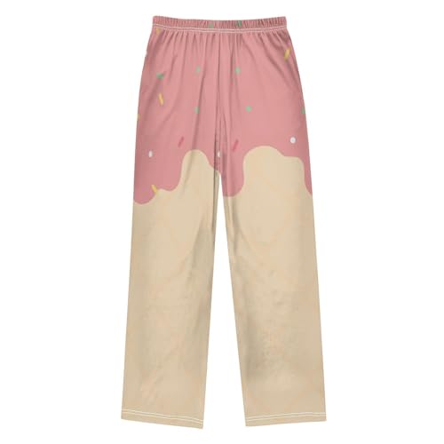 Waffle Cone Boys Pants Boys Athletic Pants Long Pant for Boywith Pockets Wide-Leg Size 6-14Y2