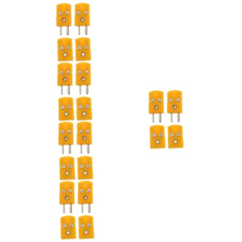BELLIFFY 5sets Thermocouple Wire Connector k Plug Adapter Connector Male for Plug Adapter Cable 4pcs*5
