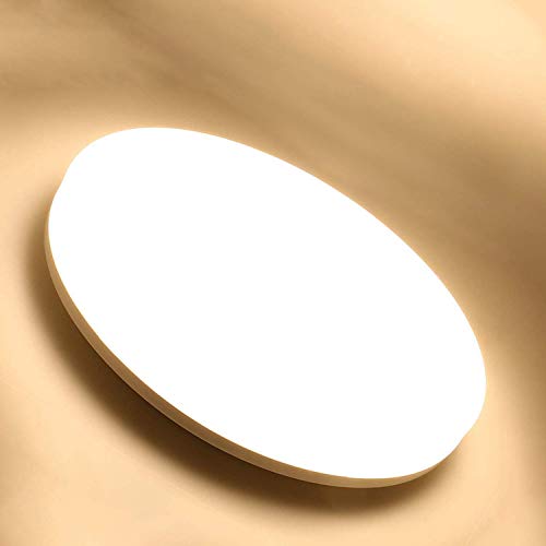 LED-Plafondlamp 36W, Kimjo Ronde Badkamerlamp, Warm wit 3000K 3240LM IP44 Waterdicht, Ø 23cm, Inbouw Plafondlamp voor Slaapkamer, Keuken, Woonkamer, Eetkamer, Hal, Kantoor
