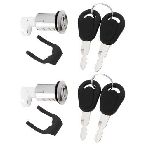 Briny River 2x Chiavi Per Serratura Sella Moto 50x19mm Per Moto E Veicoli Elettrici