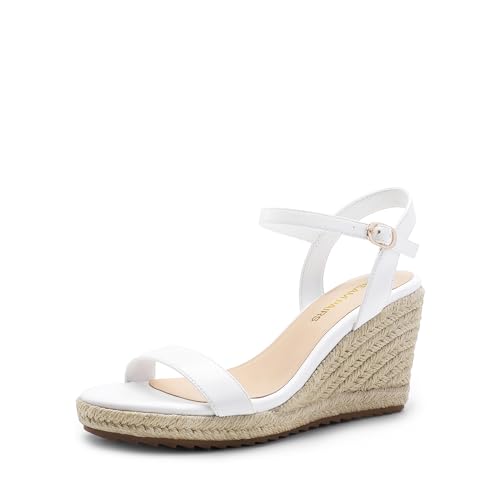 DREAM PAIRS Damen-Espadrilles mit offener Zehenpartie, elegante...