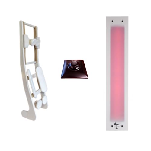 SET frameless InfraROTmed MAX© ICE Tiefenwärmestrahler + Regler icon eco1, Infrarotstrahler für Sauna und Infrarotkabine, Vollspektrumstrahler (1x 500W + Regler + Lehne)