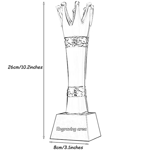 Trophy Cup Big Trophy Cup Custom Met Hars Vergulde Trofee Voor Sportspellen, Geschenkdoos Voor Trofeegeschenken, Gratis Belettering (Color : Gold, Size : 26 * 8cm/10.2 * 3.1 inches) - Image 8