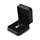 Oirlv ネックレスケース ペンダントケース 1本用 PUレザー 持ち運び ミニ プレゼント 記念日 収納などに適当 適格請求書に対応 H15803 (ブラック)