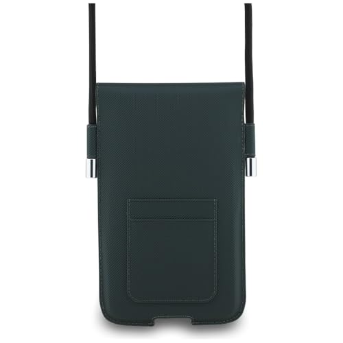 Image of CG MOBILE Lacoste Universal Wallet Bag Official Licensed, Petit Pique with Metal Logo, Crossbody Bag, Protective Smartphone Wallet Bag & Travel Sling Pouch for Women - Sinople