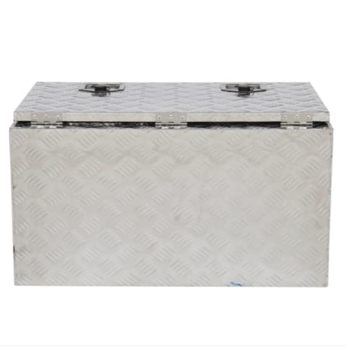 30" Aluminum Diamond Plate Tool Box Pickup Truck Cabin Rv Trailer Undercarriage Tool Box Storage Lock W/Key (30 X 18 X 17)" / (76 X 45 X 43) Cm (L X W X H)-Silver #TOP6