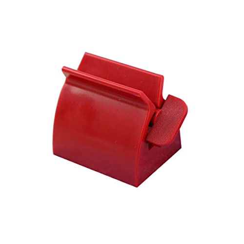 FOMIYES Toothpaste Squeezer Bathroom Accessories Toothpaste Tube Winder Automatic Toothpaste Dispenser Toothpaste Holder Toothbrush Squeezer Oil Paint Squeezer Bathroom Accessory Red