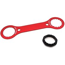 Bicycle Multifunctional BB Wrench, Bottom Bracket Tool, DUB/TL-FC32 Adaptor, TL-FC25/TL-FC24, Aluminum, Red