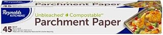Reynolds Kitchens Unbleached Parchment Paper | Compostable Baking Paper | Pack of 1 Roll, 304mm x 13.7m