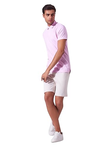 Image of Men's Solid Polo Collar Casual T-Shirt with Pocket | Cotton Polo Collar Half Sleeves Solid T-Shirt | Slim Fit Polos