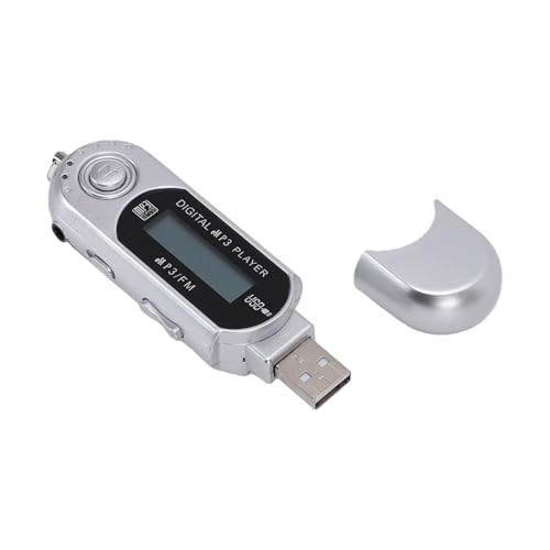 Lecteur MP3 portable argent avec écran LCD et support carte Micro SD 32 Go