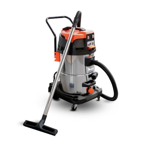 MATOR - Aspirador Industrial Profesional Swift TB319 70L-2B. Aspirador Potente seco y húmedo. 2 Motores de 1200W (2400W). Depósito de 70 litros de Capacidad de Acero Inoxidable.