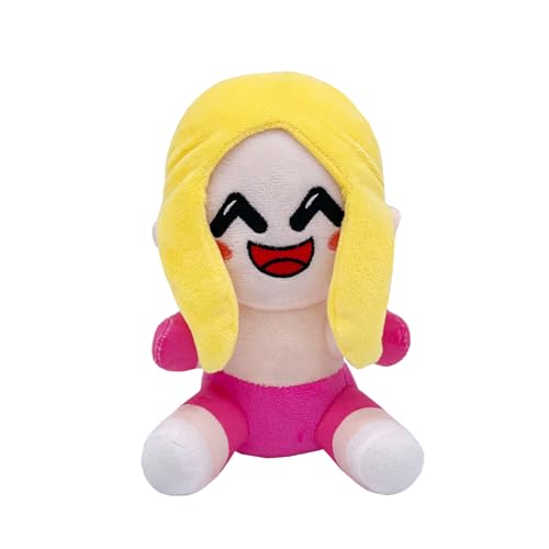 Super JAKES Omz Plush,7.8' Omz Crew Plushies,Soft Stuffed Animal Pillow Figure Doll Birthday Gifts for Adult Kids Game Fans (Yellow Pink)