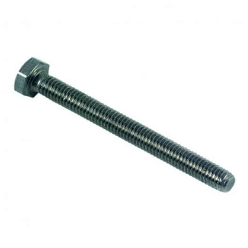 D-Work - Lote de 10 tornillos para metales, cabeza hexagonal (20 x 190 mm, DIN 933, acero inoxidable, A2