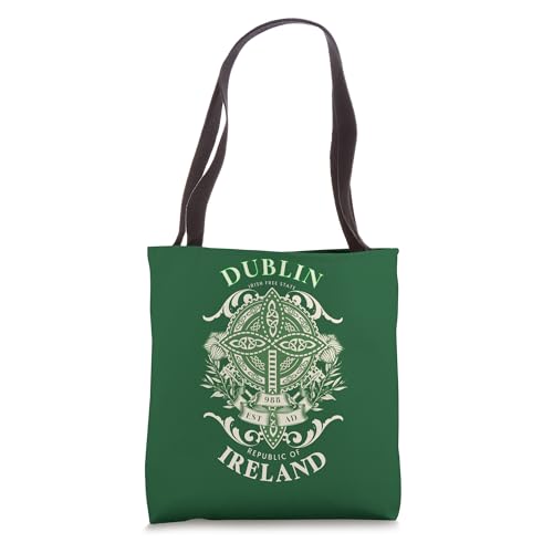 Dublin Ireland Celtic Cross Ancestry Irish Heritage Tote Bag